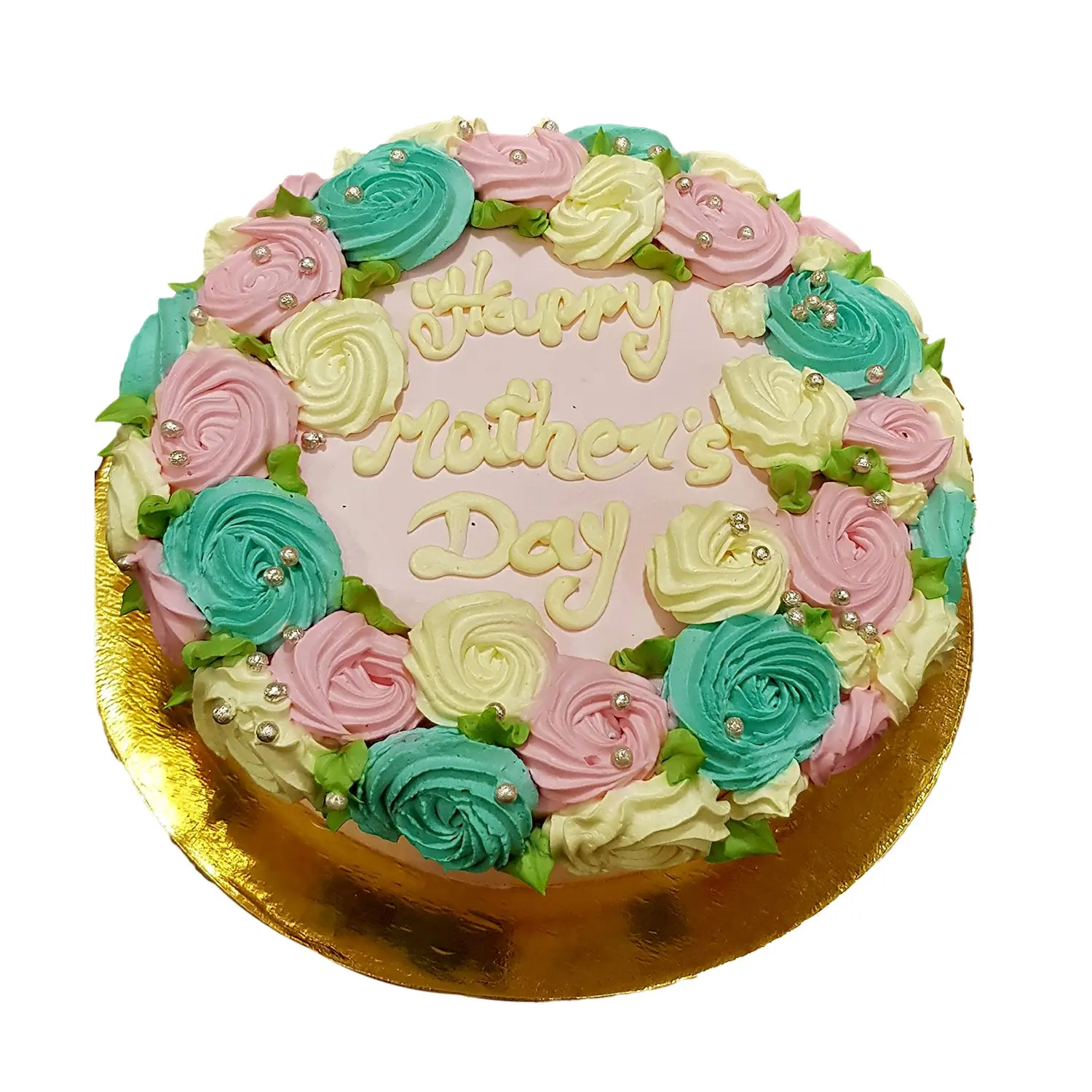 Happy Mothers Day Rosette Cake