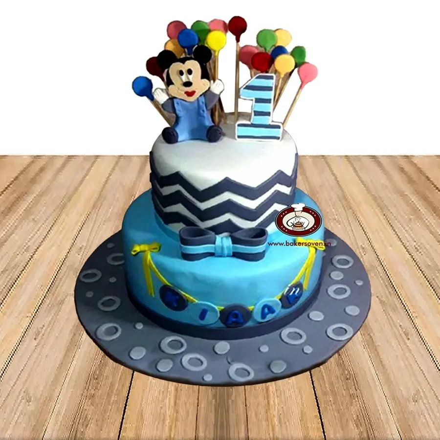 Mickey Balloon  Theme Cake