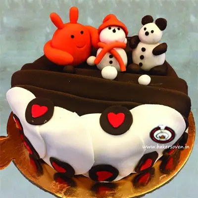 Christmas Snowman Cake A