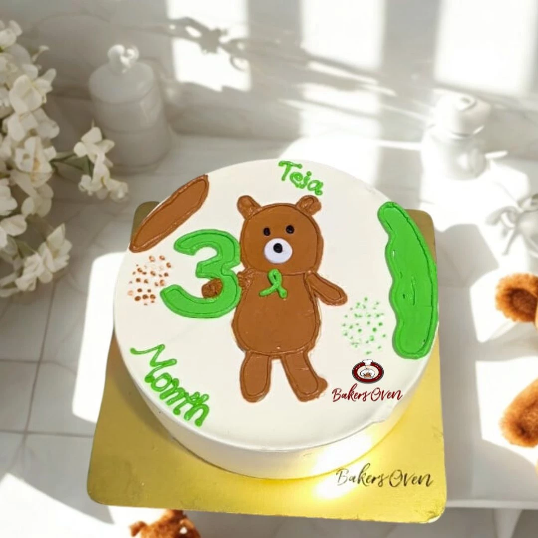 3 Months Teddy Cake