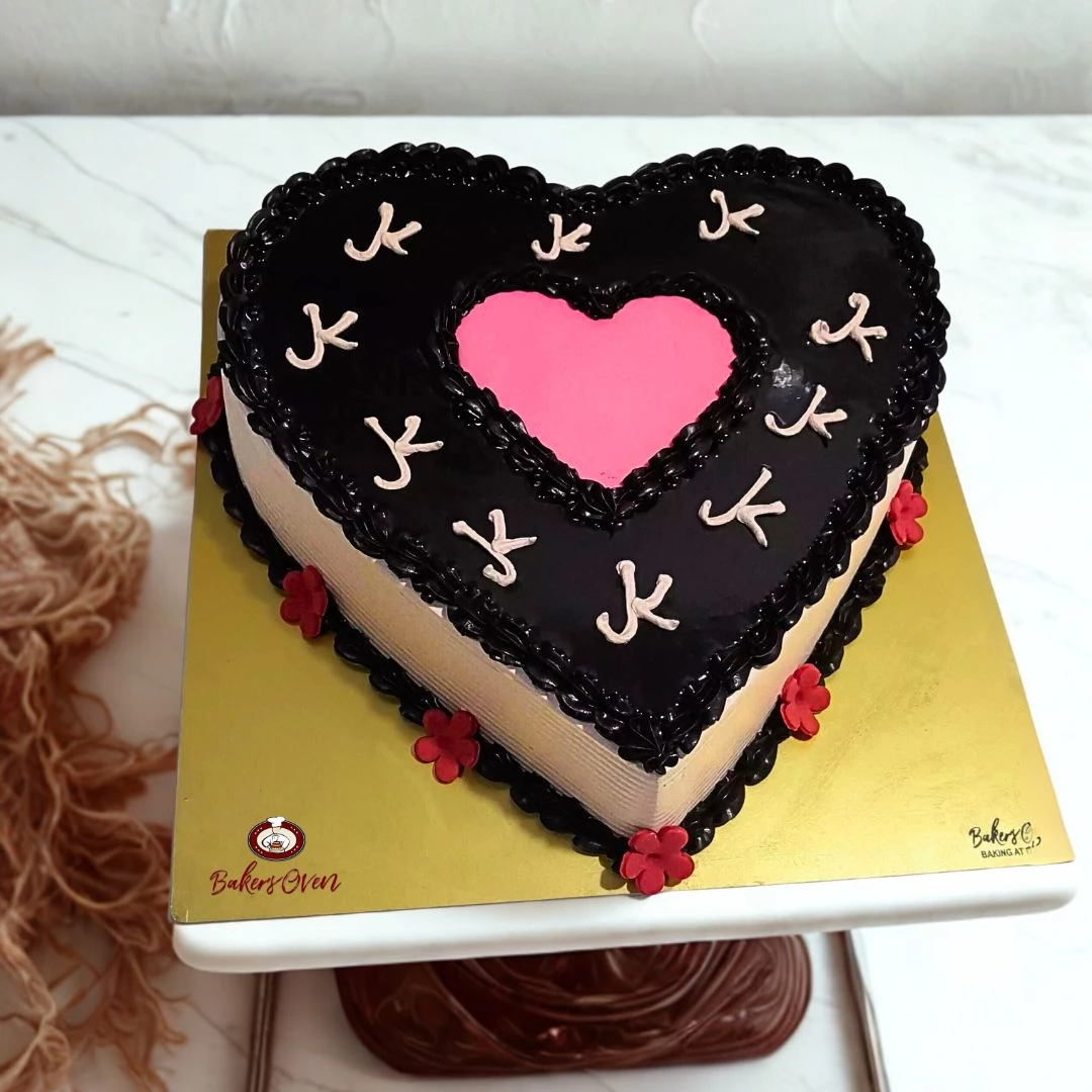 Initials Heart Cake