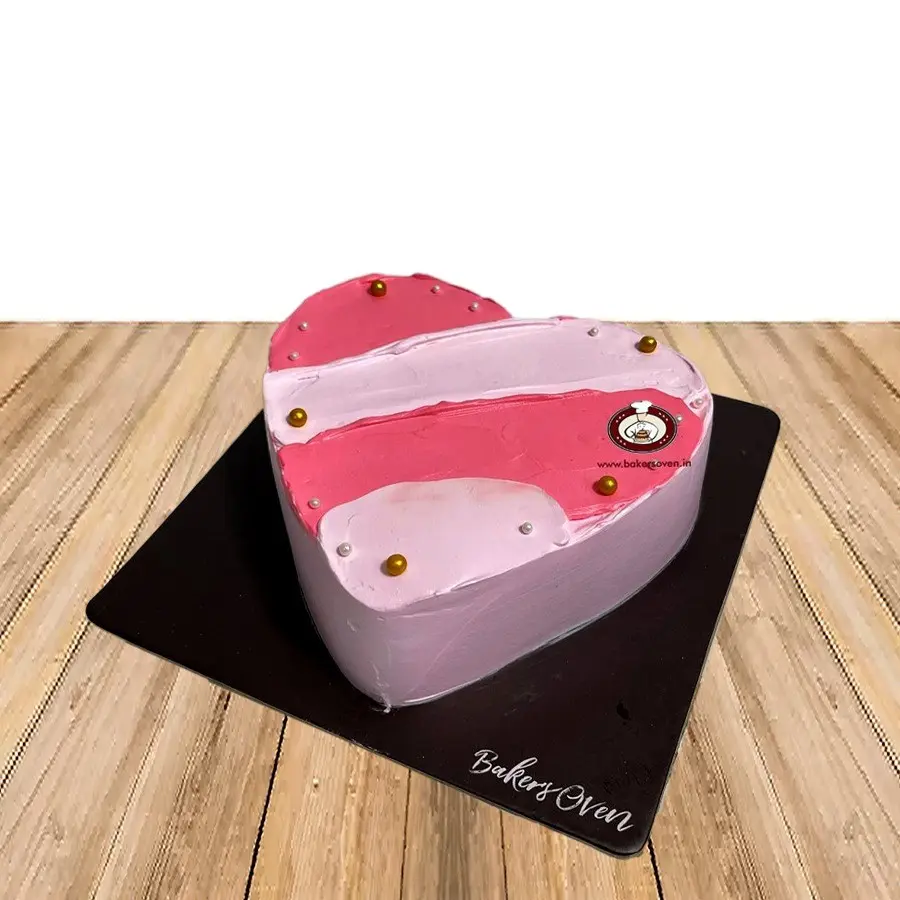 Pastel Pink Heart Cake