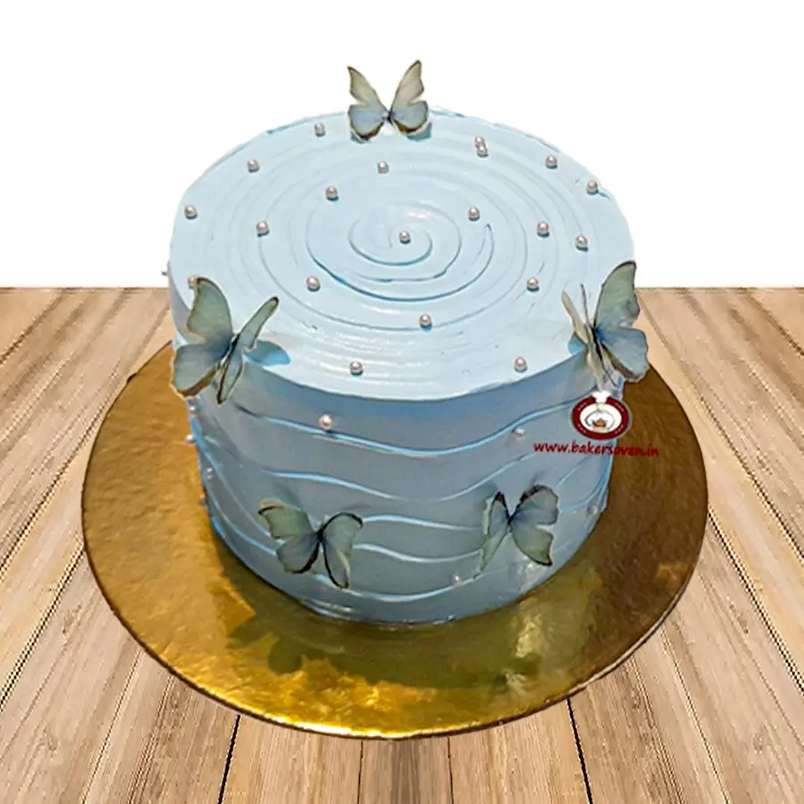 Blue Butterfly Cake