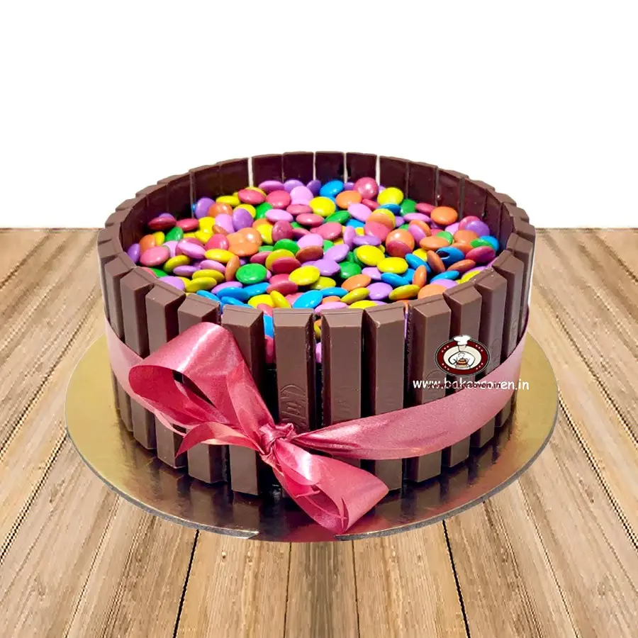 Kit Kat Gems Cake