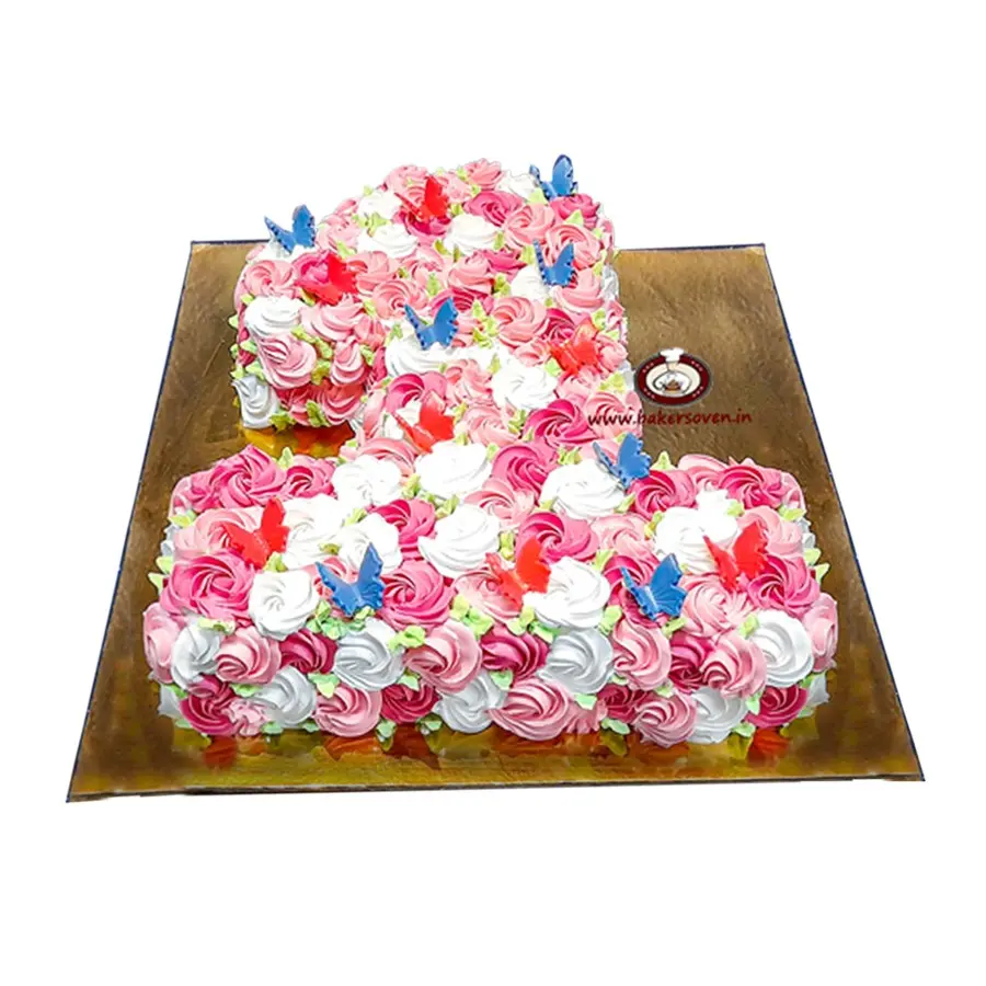Numerical-1-butterfly-cake