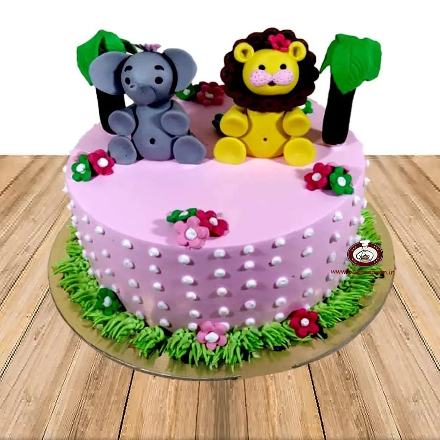 Elephant & Tiger Cake