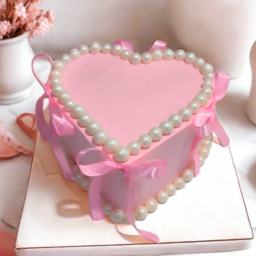 Heart shaped chocolate cake for Valentine’s