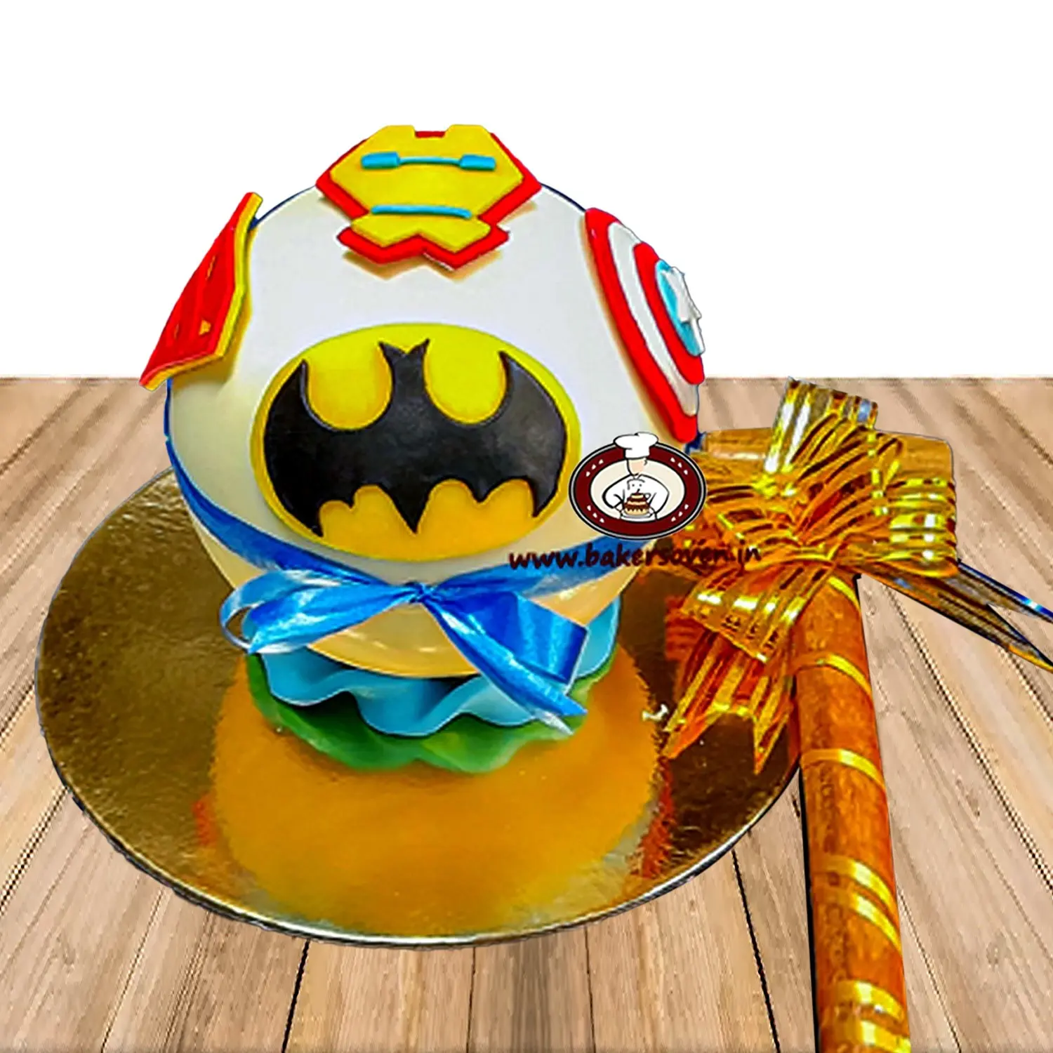 Superhero Piñata Cake
