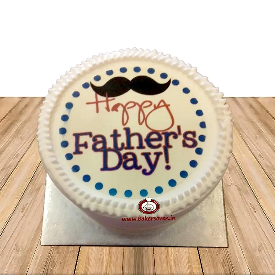 Happy Father's Day Moustache Cake