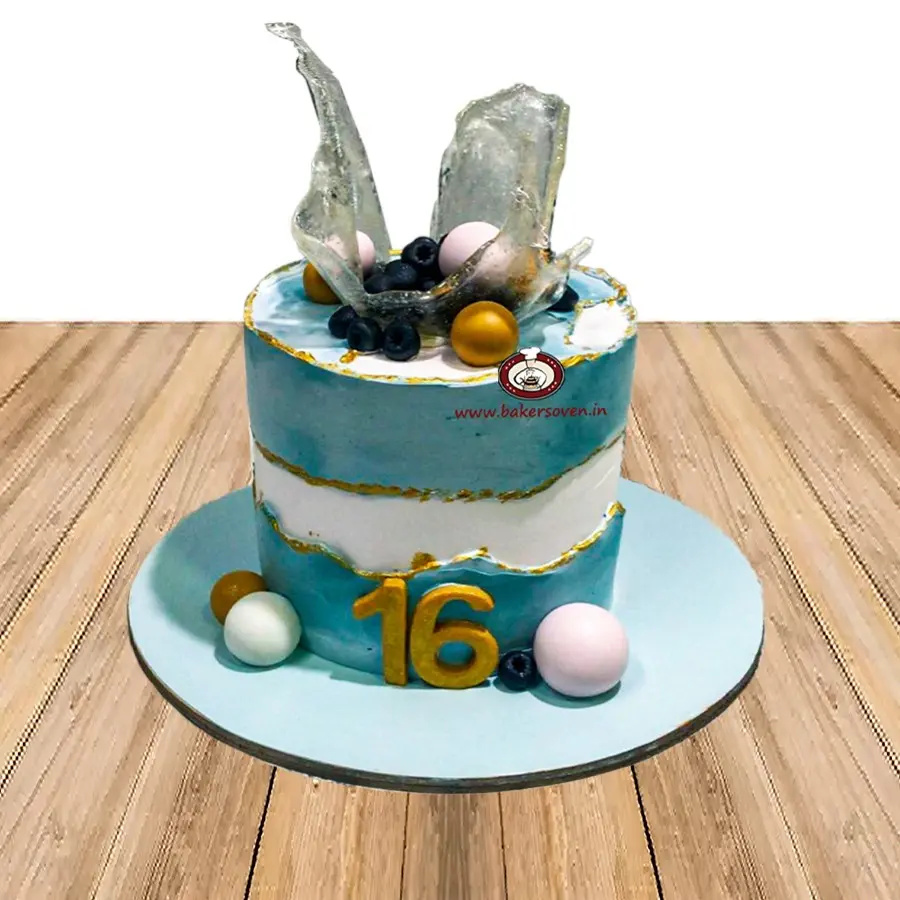 Sweet 16 Blue Cake