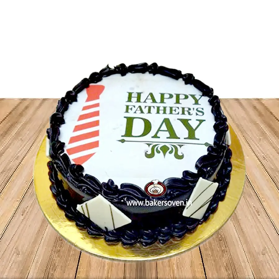 Happy Fathers Day Tie Photo Cake