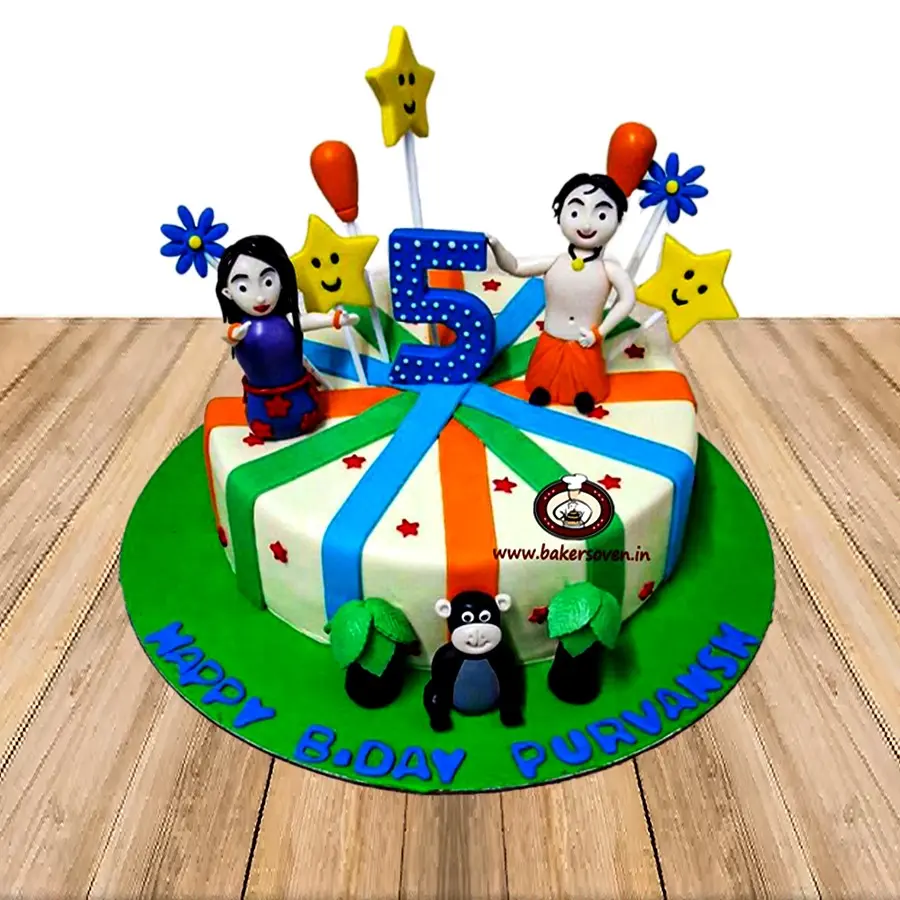 Chota Bheem & Chutki Cake