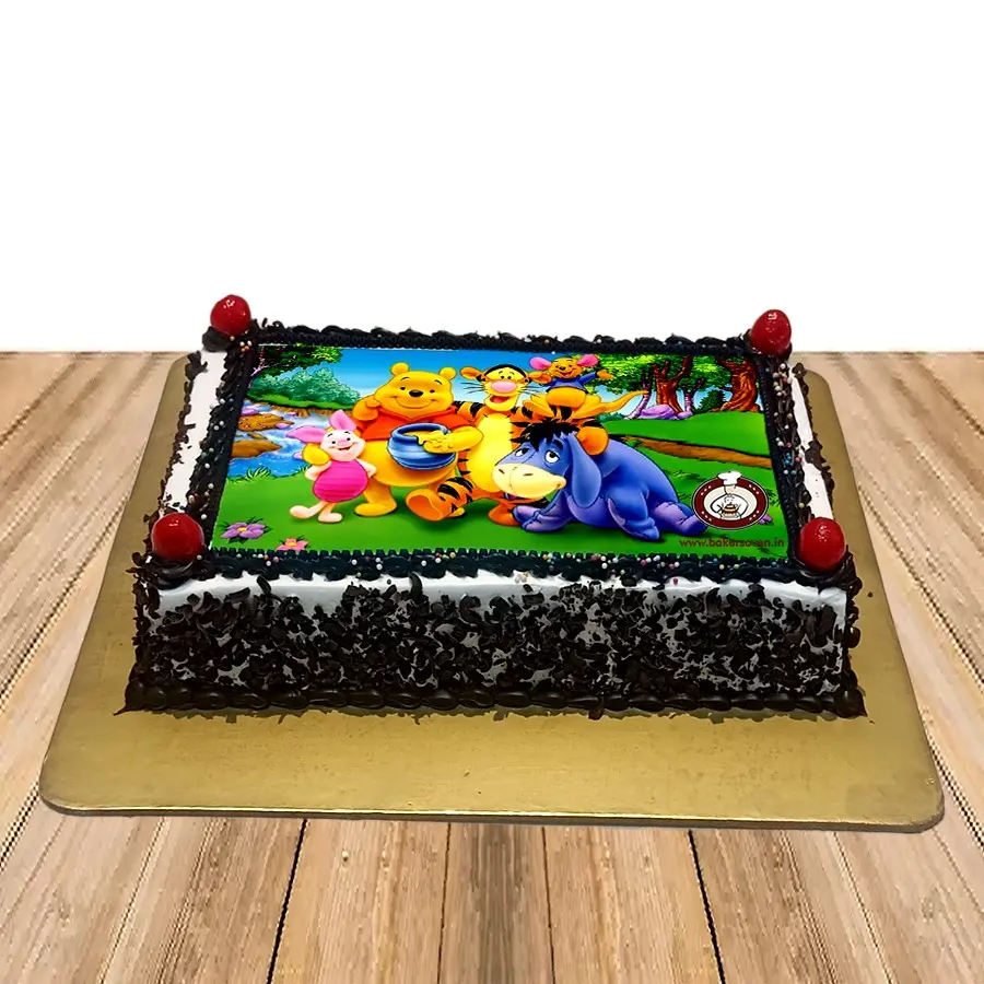 Pooh Family Photo Cake