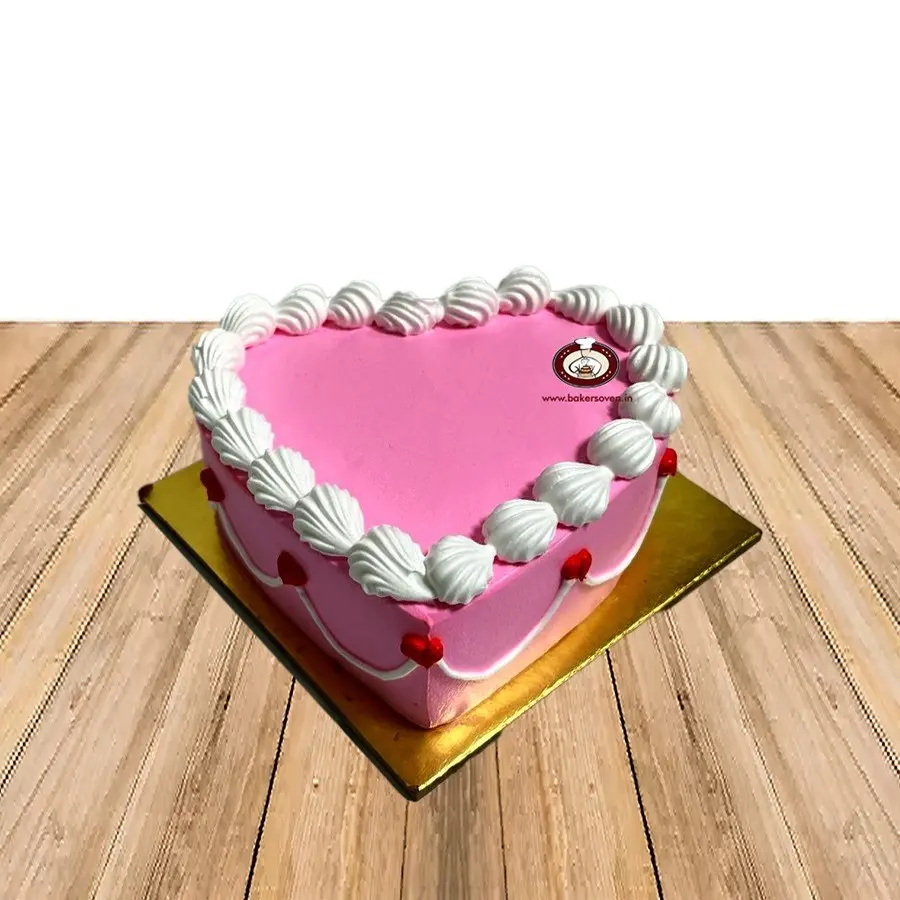 Vintage Pink Heart Cake