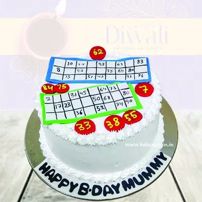 Diwali Tambola Cake