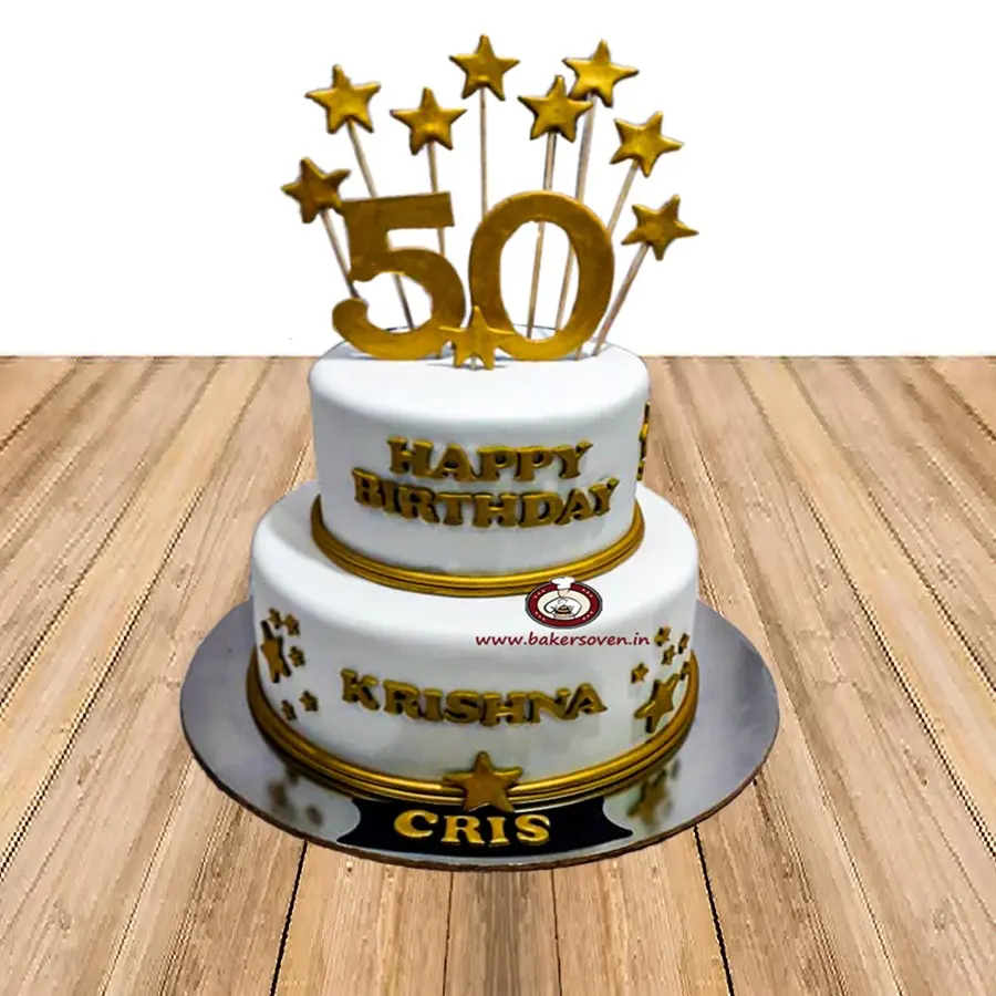 50th Birthday Star Cake