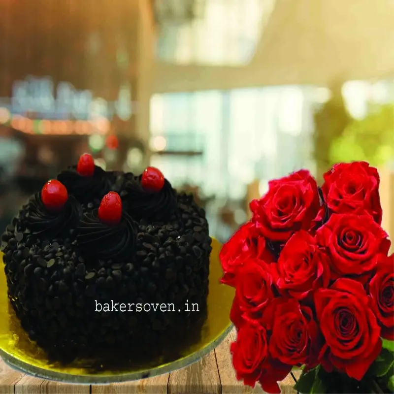 Dutch Choco chip Cake along 10 roses