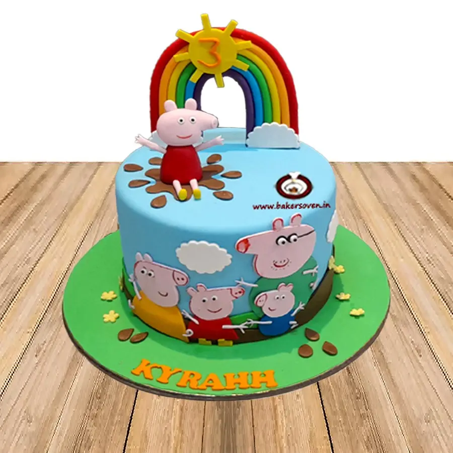 Peppa Pig Rainbow Cake