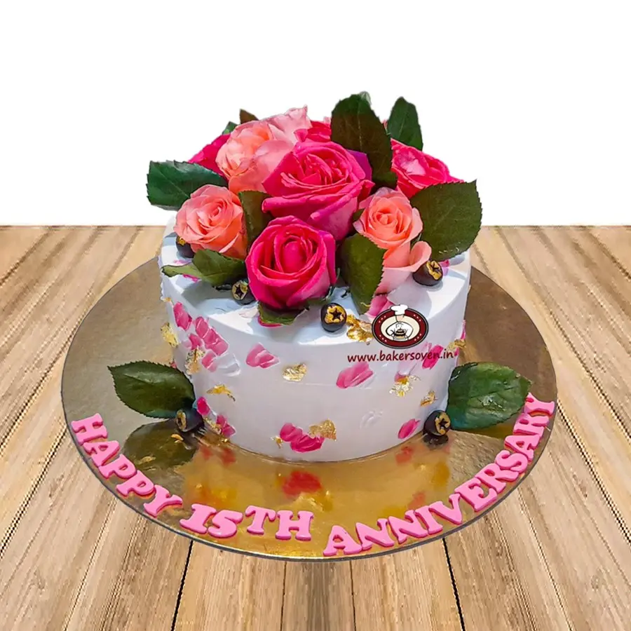 PINK ANNIVERSARY CAKE
