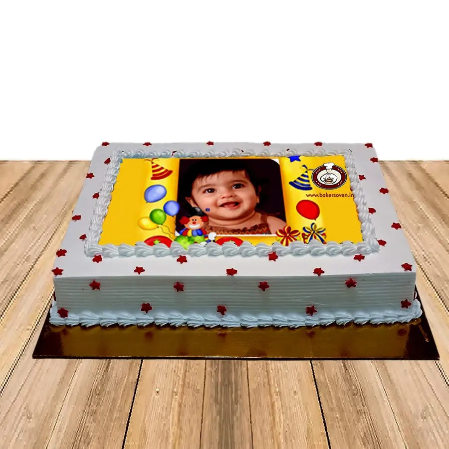 Custom Birthday Photo Cake(Design A)