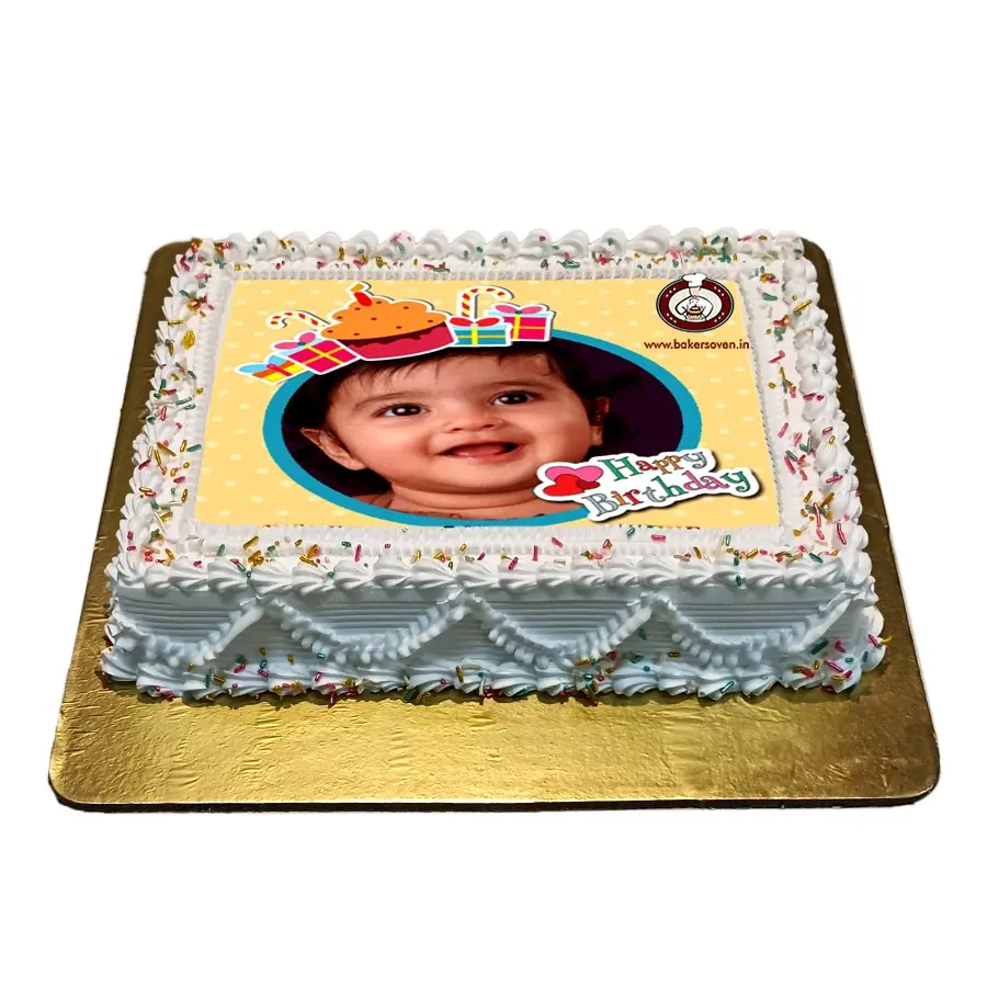 Custom Birthday Photo Cake(Design B)