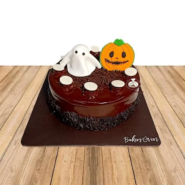 pumpkin and ghost cake w