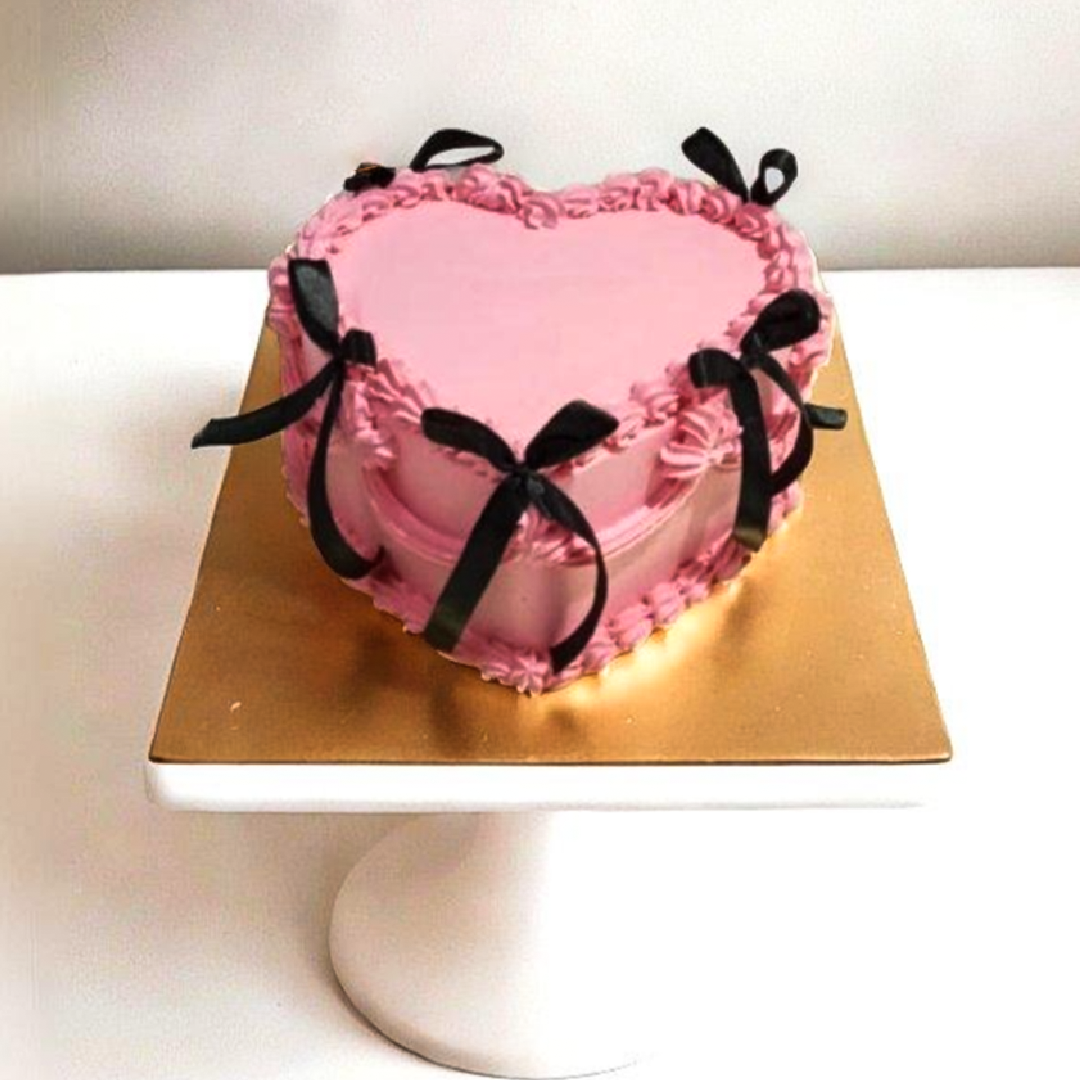 Heart shaped chocolate cake for Valentine’s