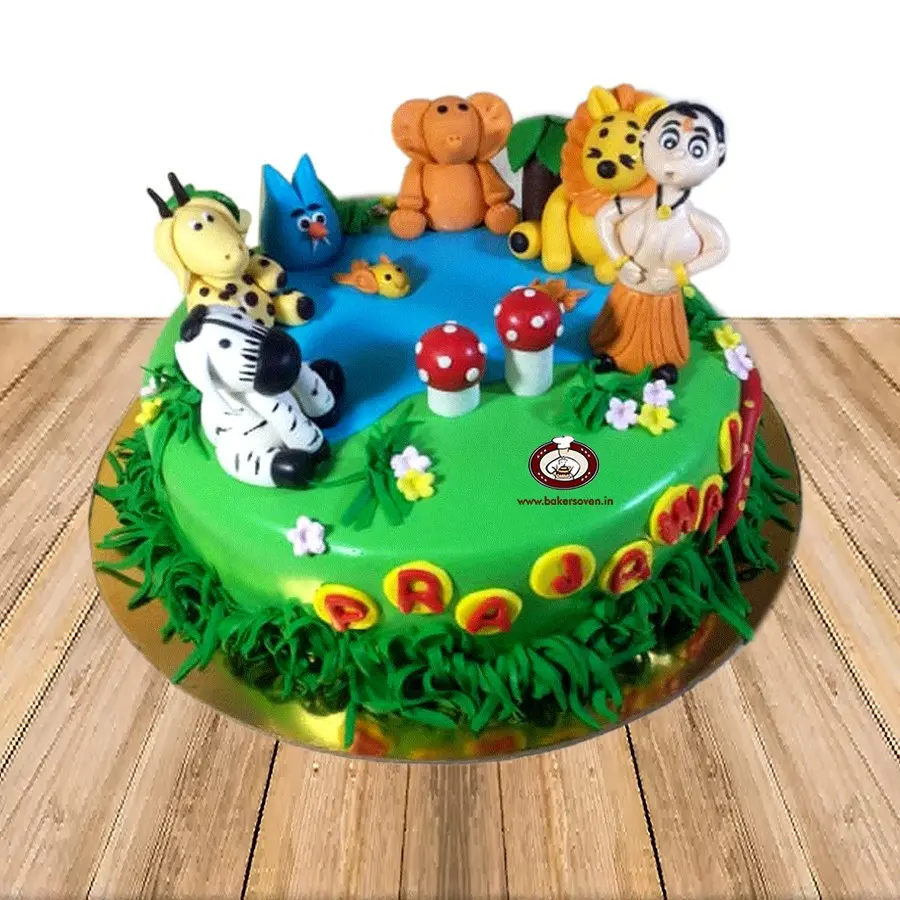 Jungle and Chota Bheem Cake