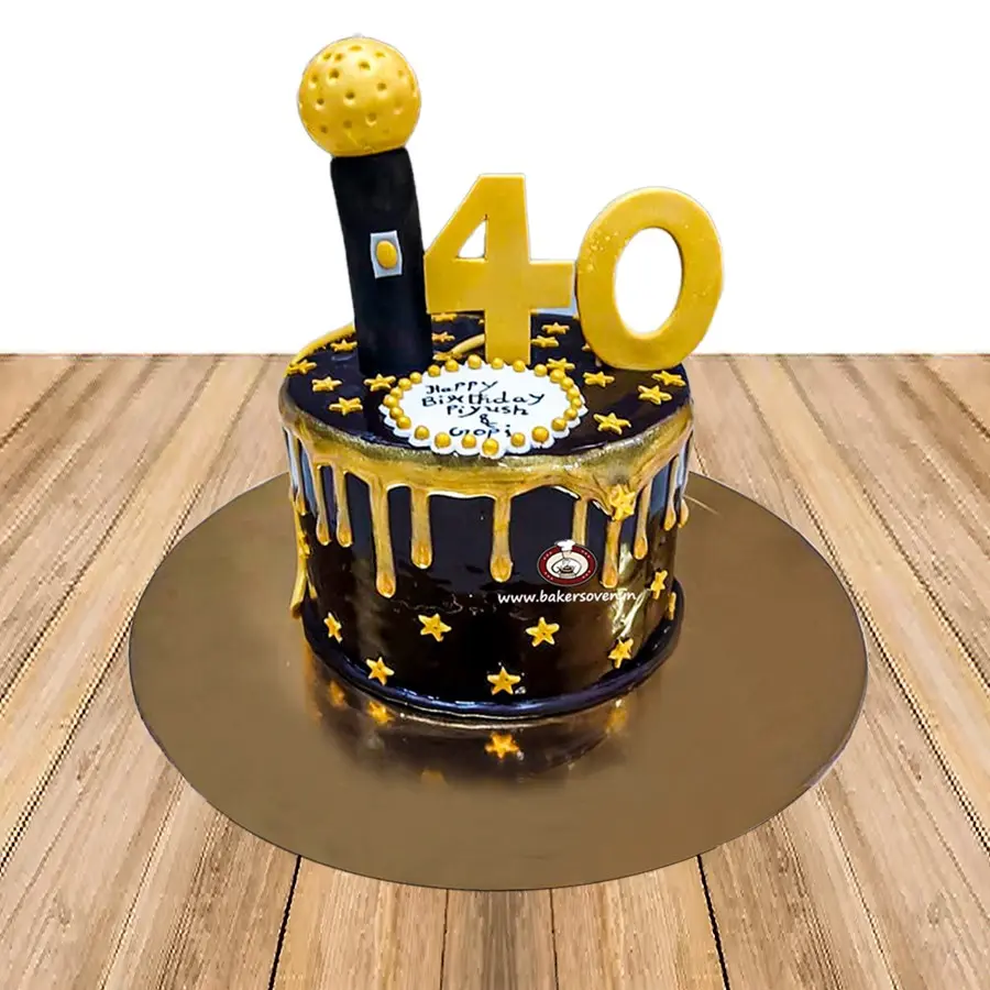 40th Birthday Mic Cake
