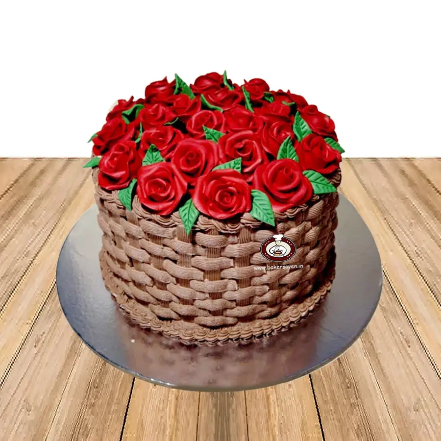 Red Rose Bouquet Cake