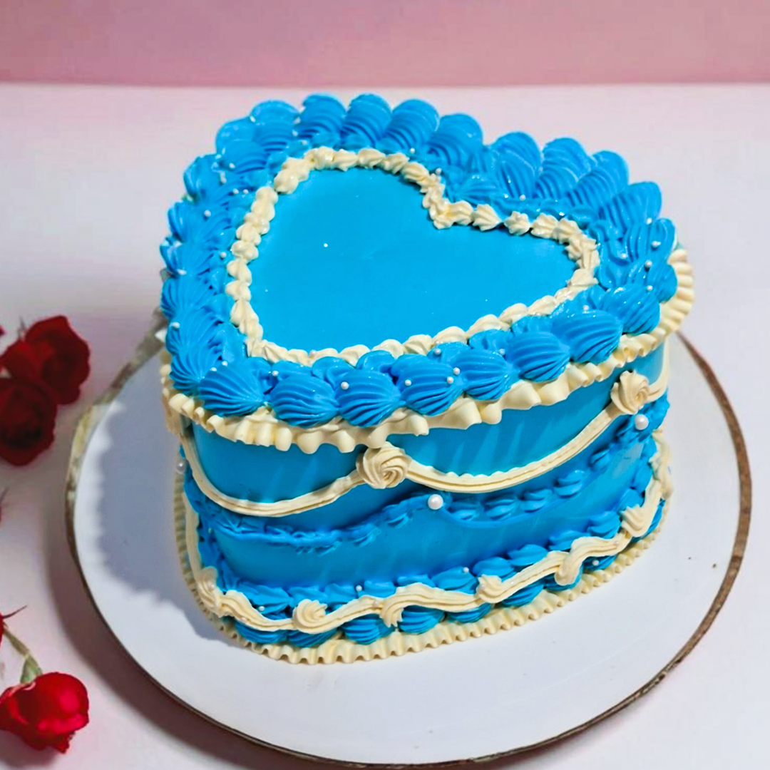 Heart shaped chocolate cake for Valentine’s
