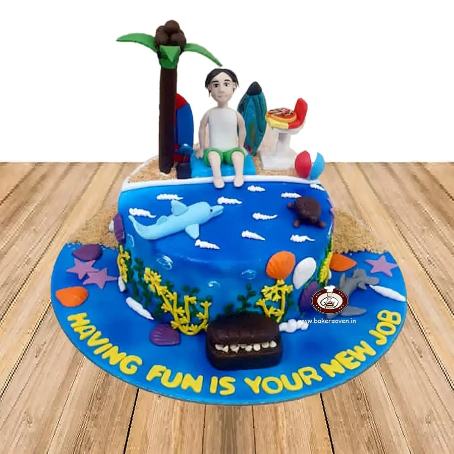 Retirement Beach Party Cake A