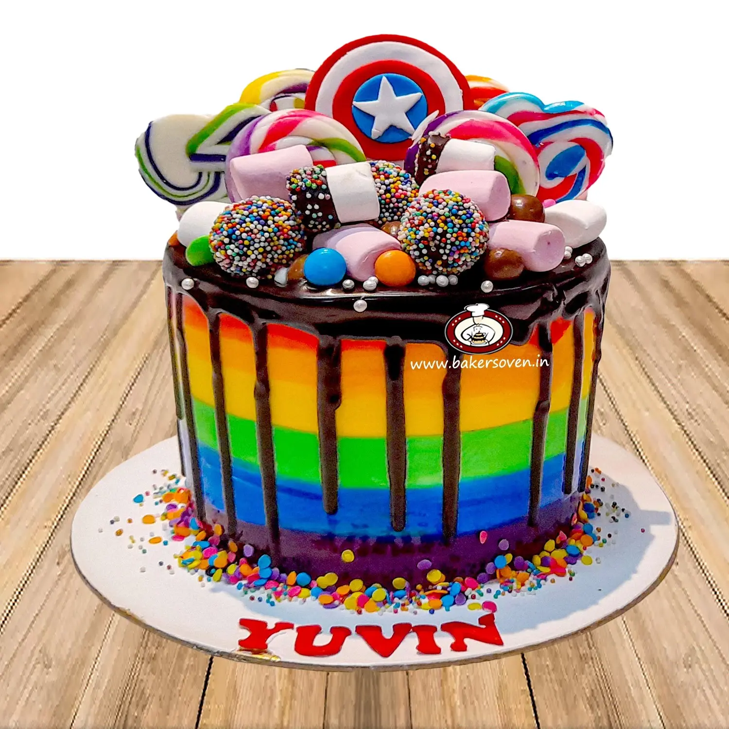 Captain America Candy Cake