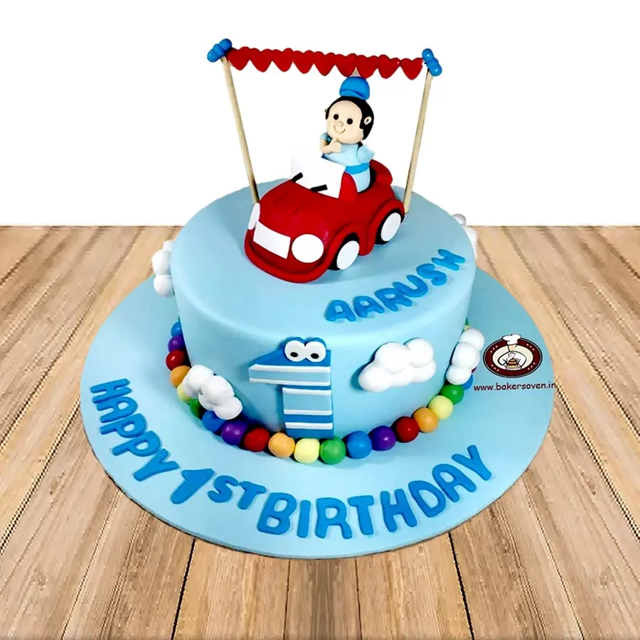Blue Car Cake