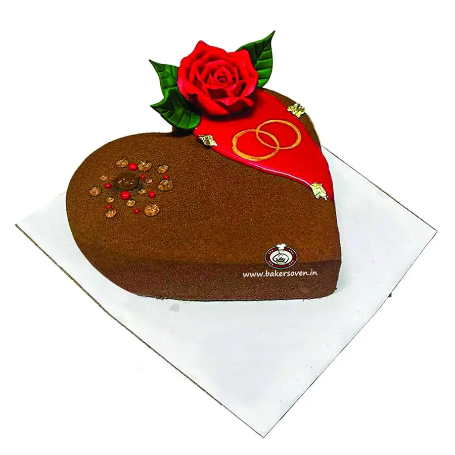 TRUFFLE COCOA HEART CAKE