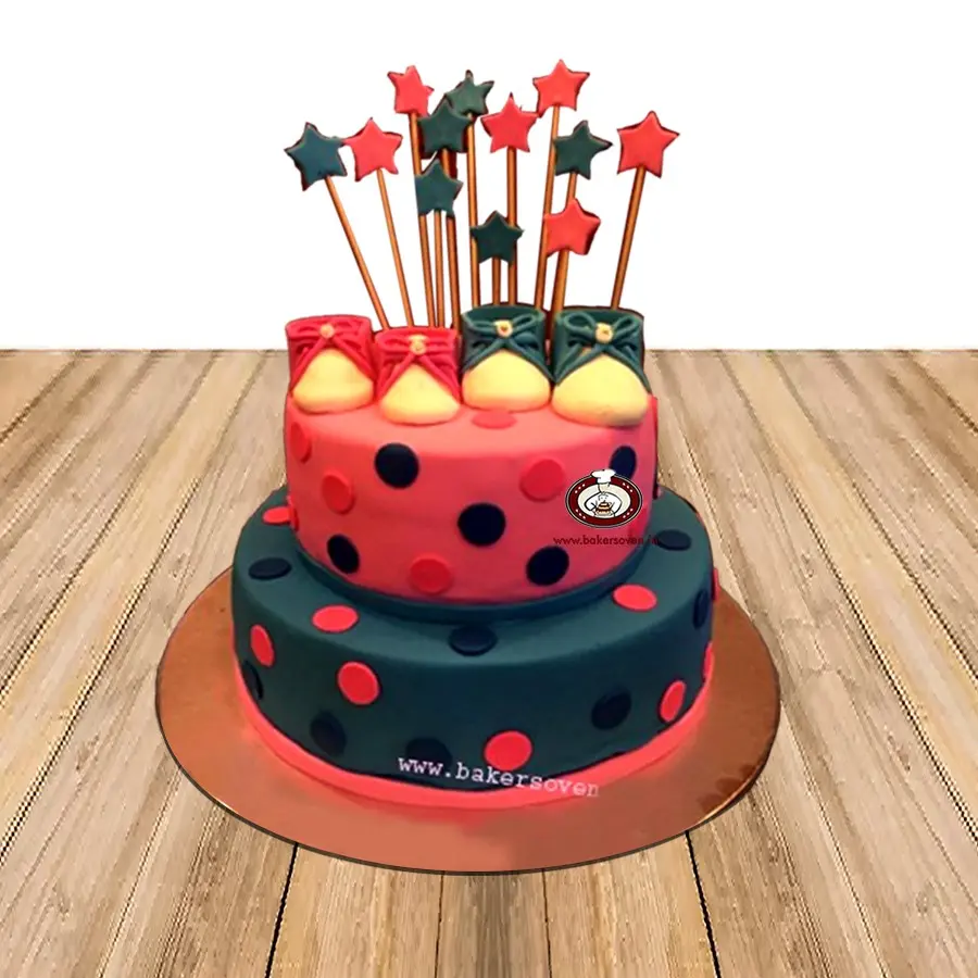 Pink Or Blue Shoe Cake