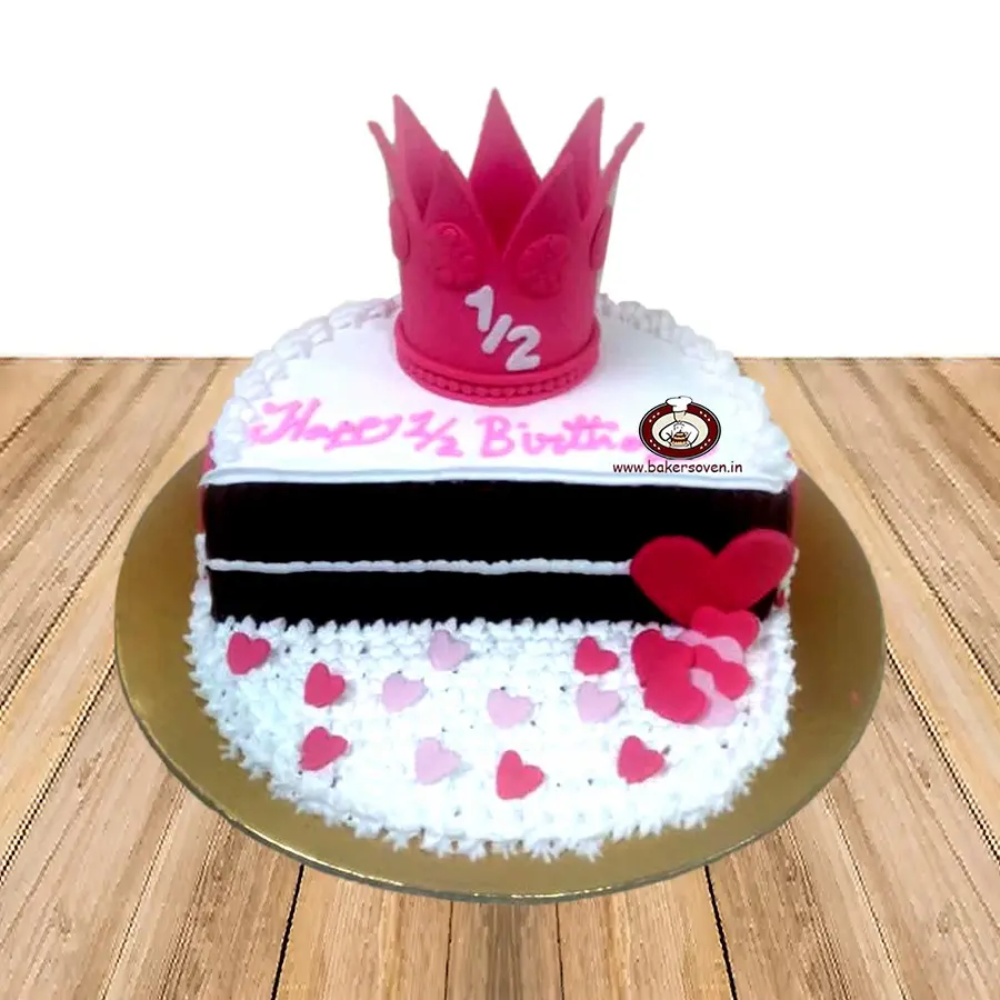 Princess Tiara Half Birthday Cake