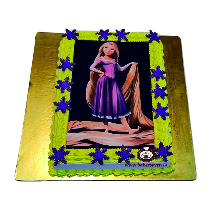 Rapunzel-photo-cake