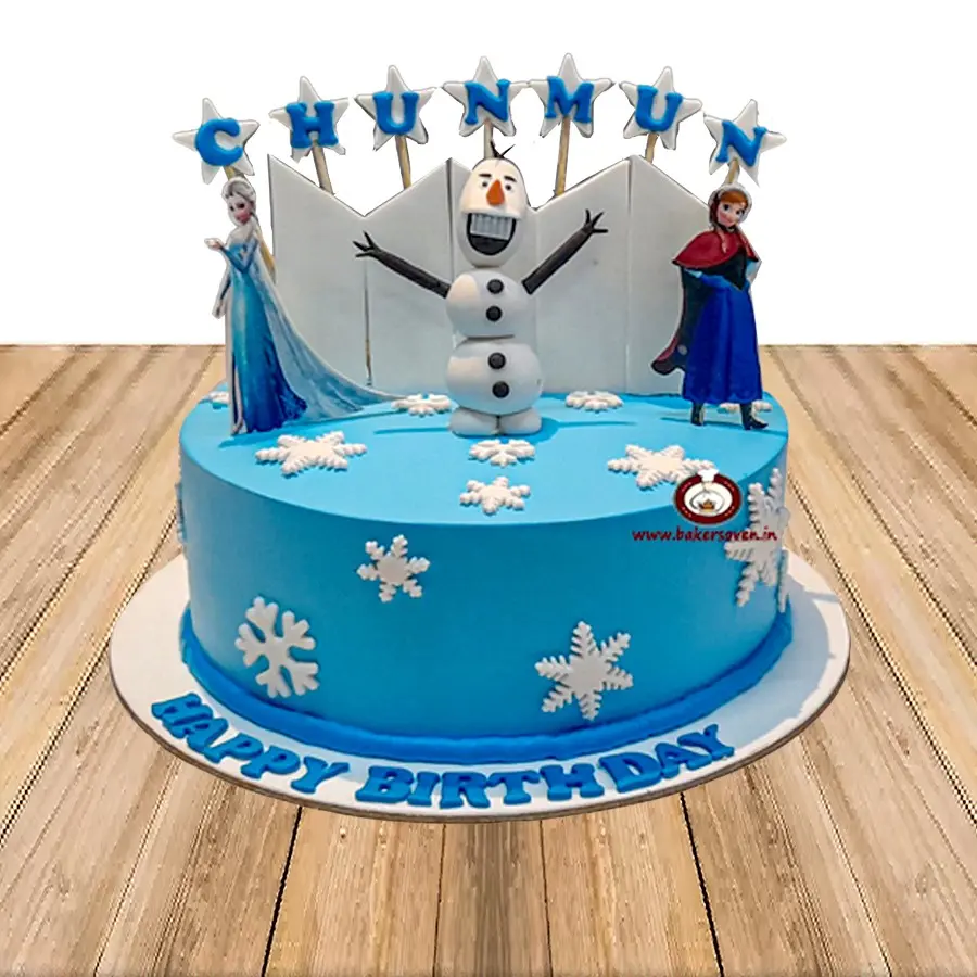 ELSA ANNA OLAF CAKE
