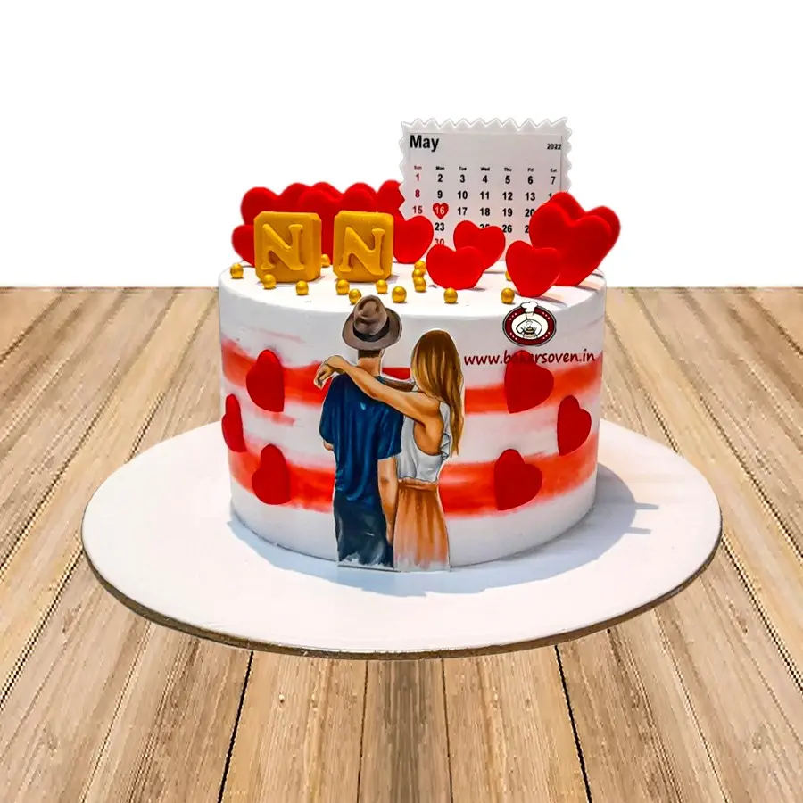 COUPLE CALENDAR CAKE