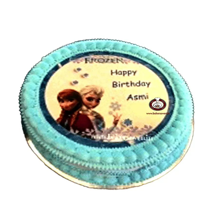 Elsa Anna Photo Cake