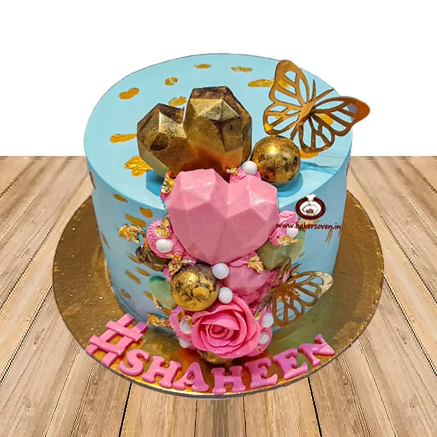 Golden Butterfly Cake