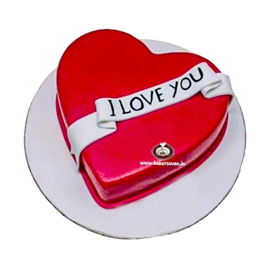 I Love U Heart Cake