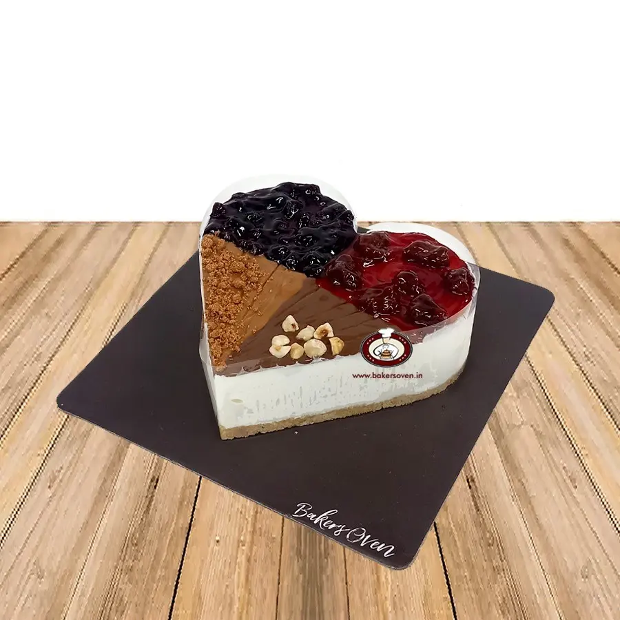 4 Flavour Heart Cheese Cake