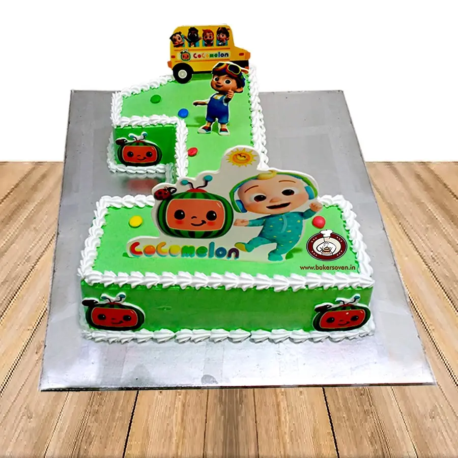 Cocomelon 1 Number Cake