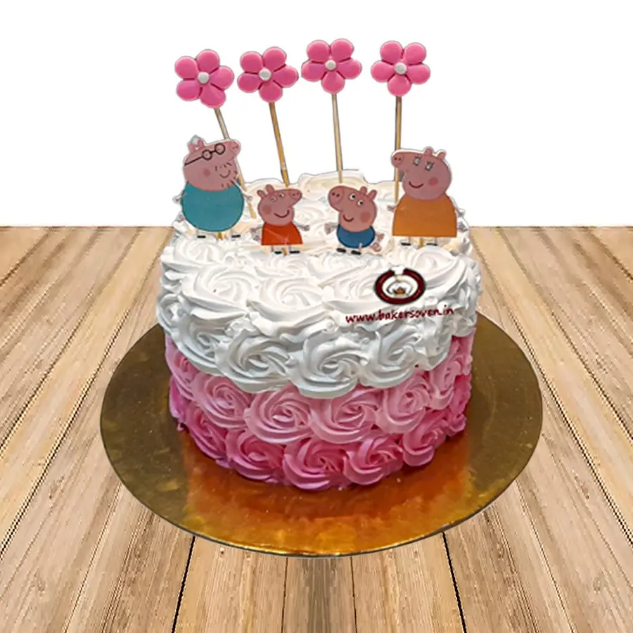 Peppa Pig Family Rosette Cake
