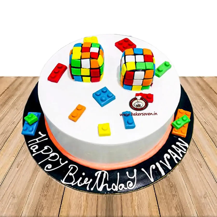 Rubik Cube & Lego Cake
