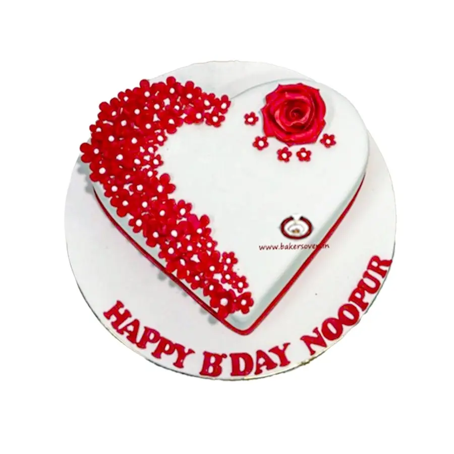Rose Valley Heart Cake