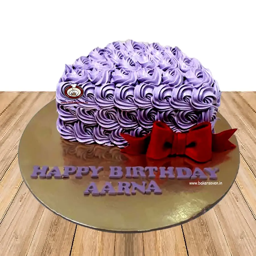 Rosette Half Birthday Cake