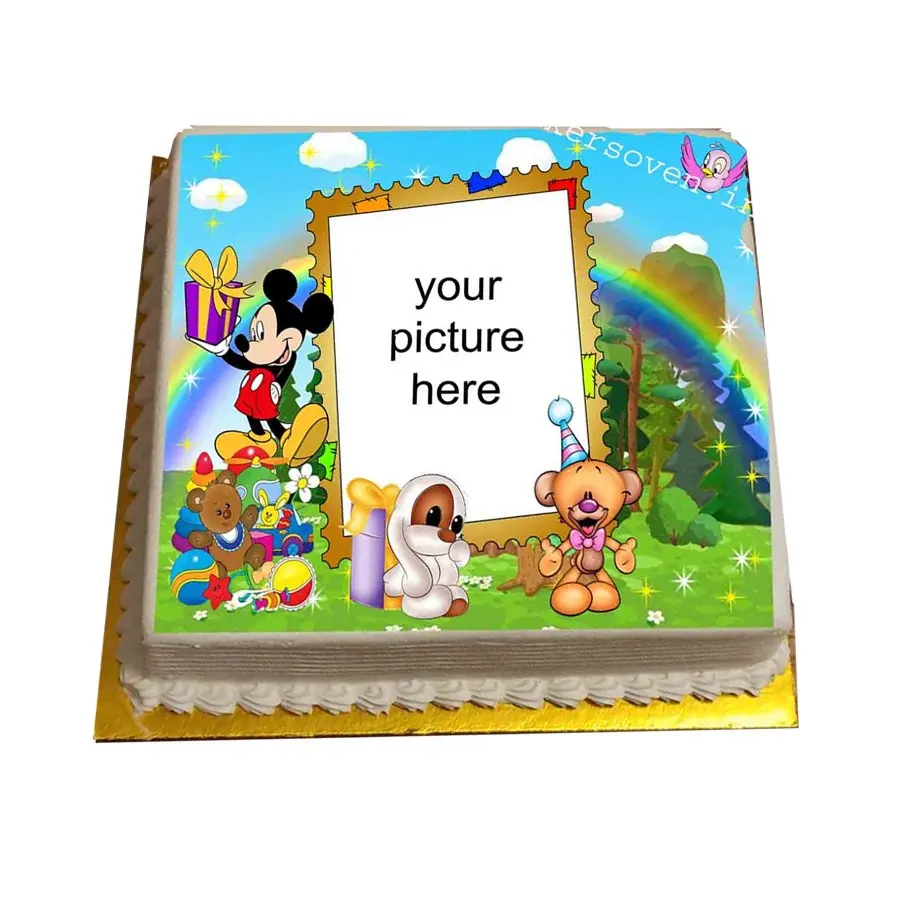 MIckey Minnie Celebration Photo Cake